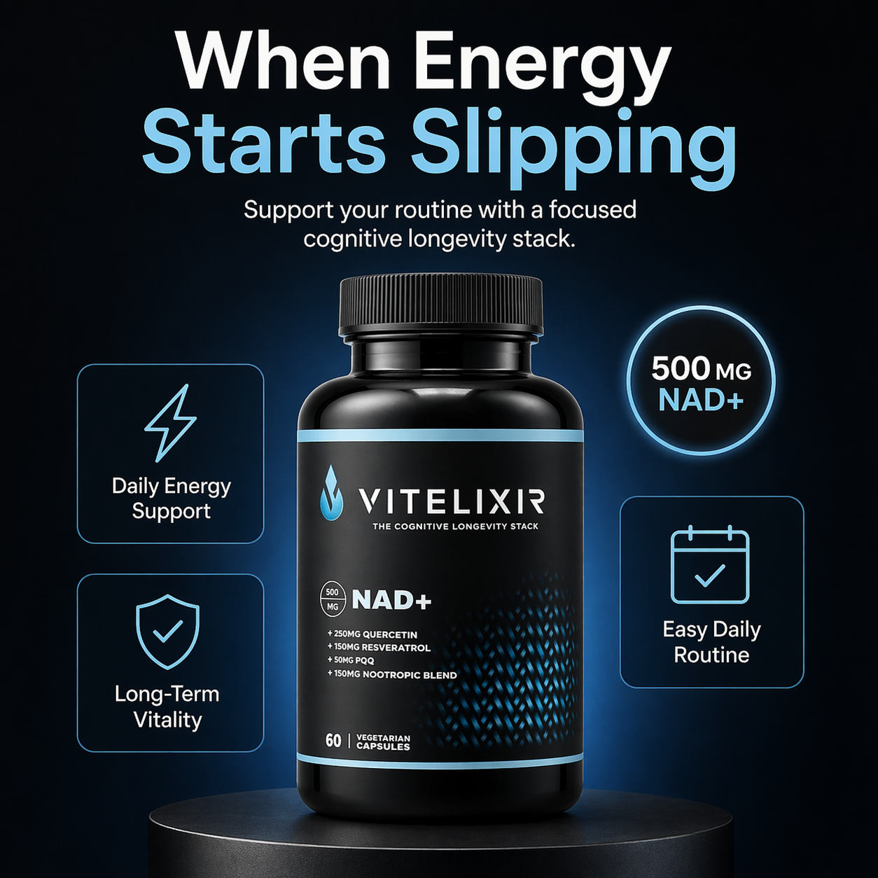 NAD+ – Cognitive Longevity Stack